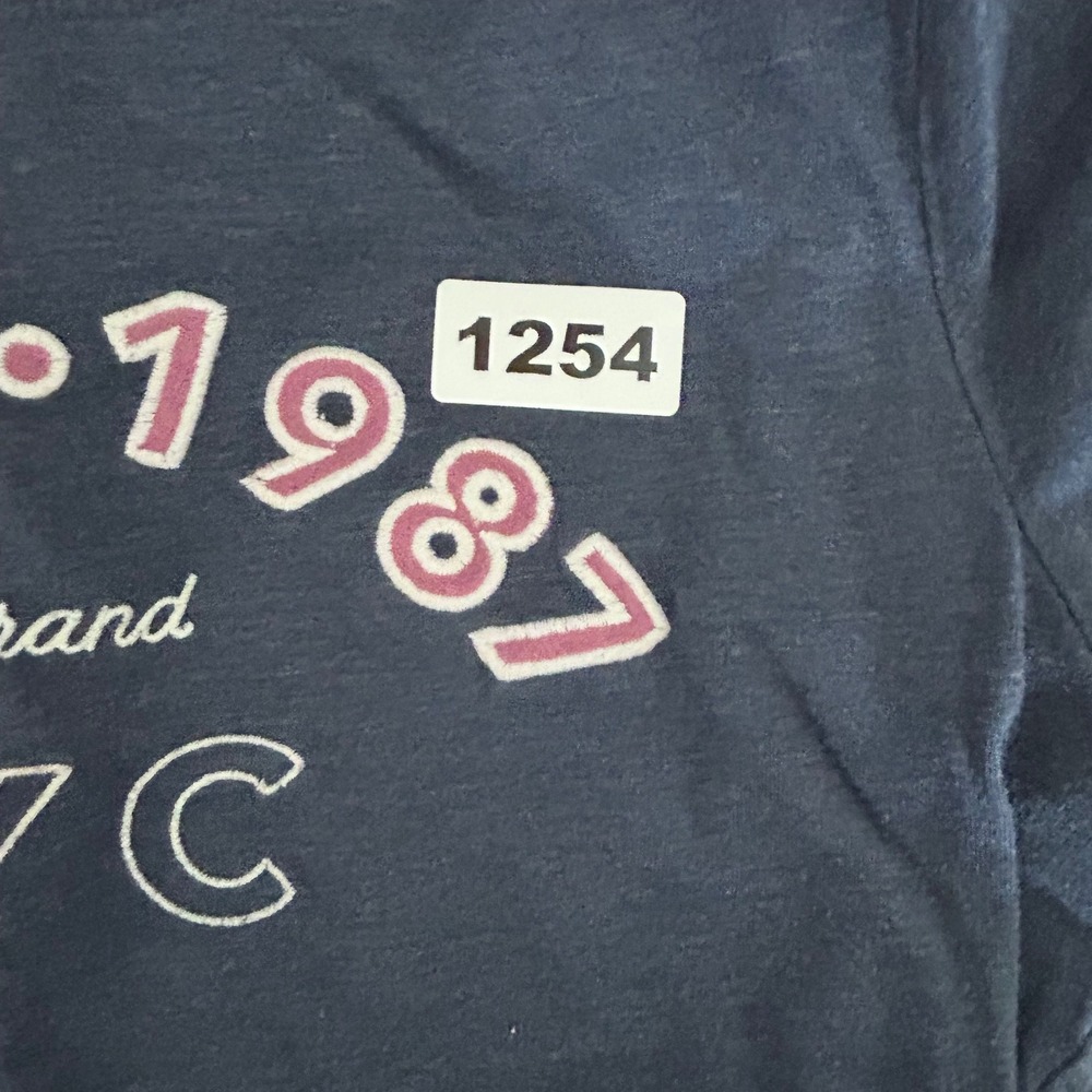 Aeropostale Womens Classic Crew T-Shirt Navy Blue Aero 1987 NYC Graphic Size M - Picture 5 of 5